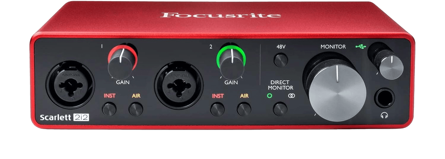 Focusrite Scarlett 2i2 (3e génération) : interface audio USB-C 2 entrées